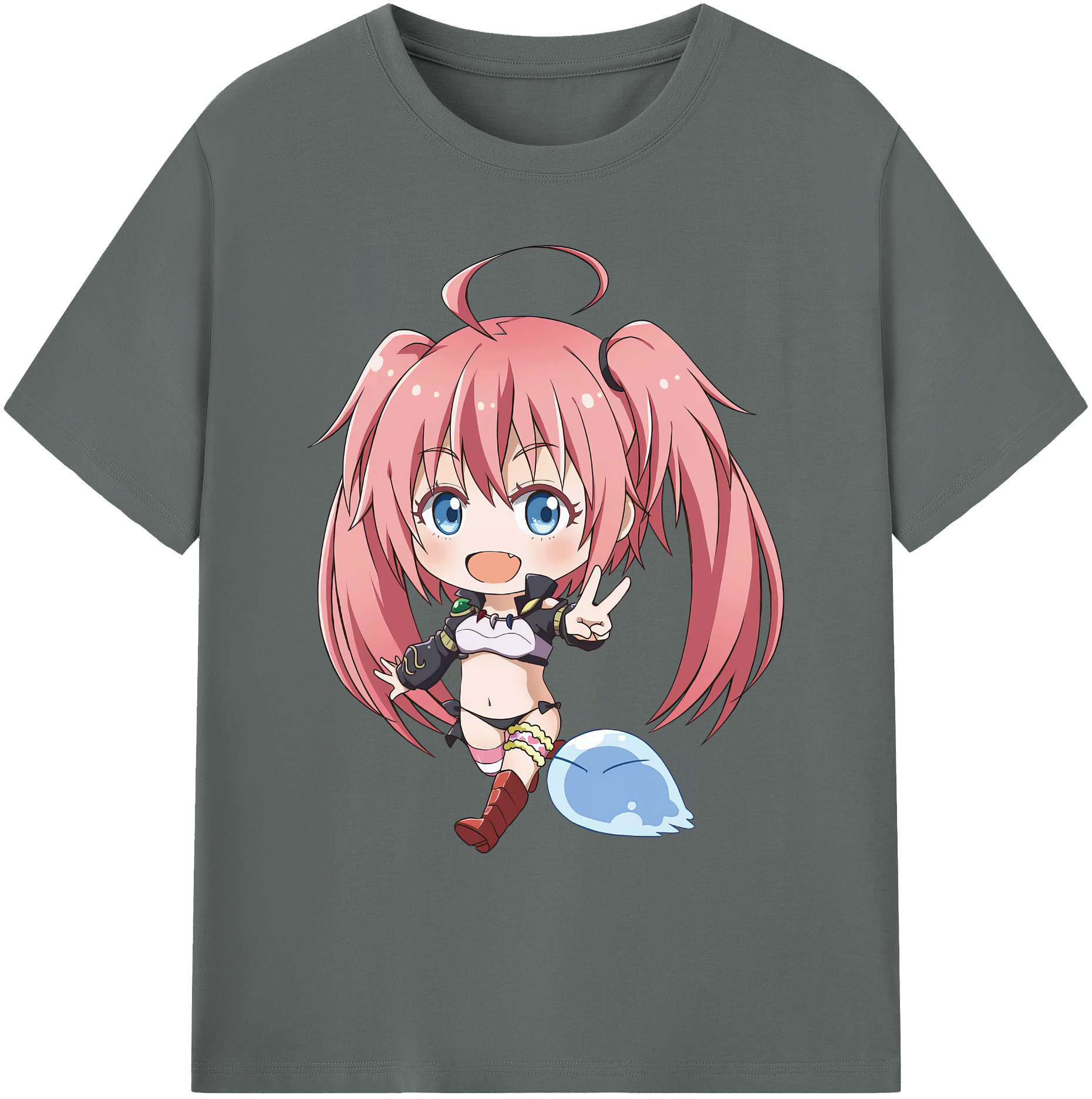 （画像用） 転スラ Regarding Reincarnated to Slime 綿100％ メンズ半袖Tシャツ｜肌触りやわらか＆通気性